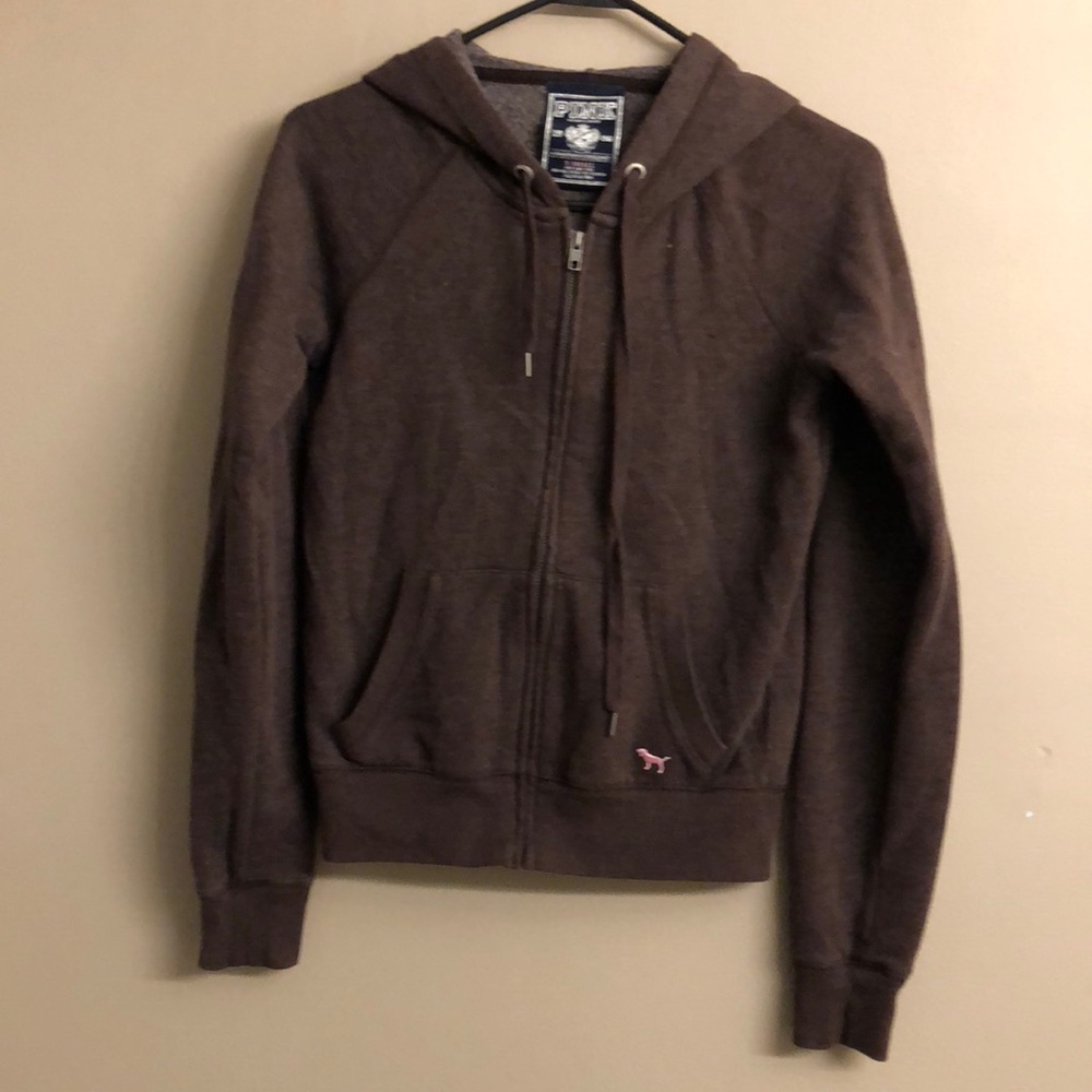 Victoria secrets pink hooded sweatshirt
